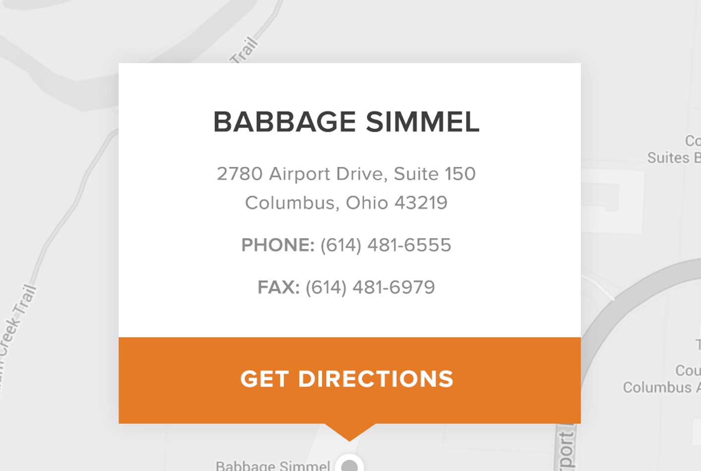 Babbage Simmel Website - Location Map